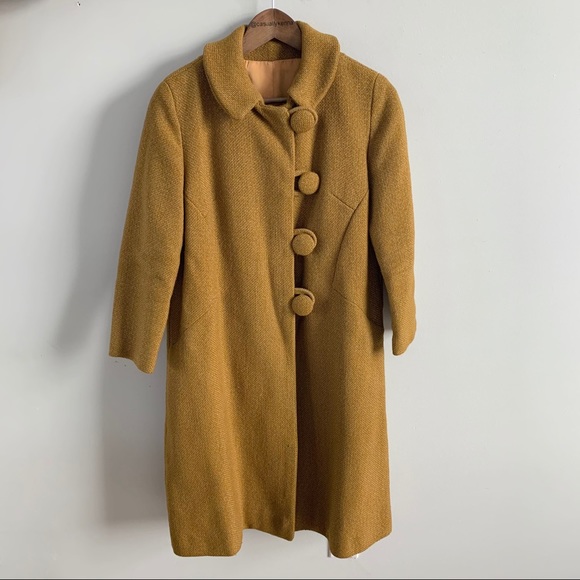 Vintage Jackets & Blazers - Vintage | Unbranded Women’s Tweed Mustard Jacket